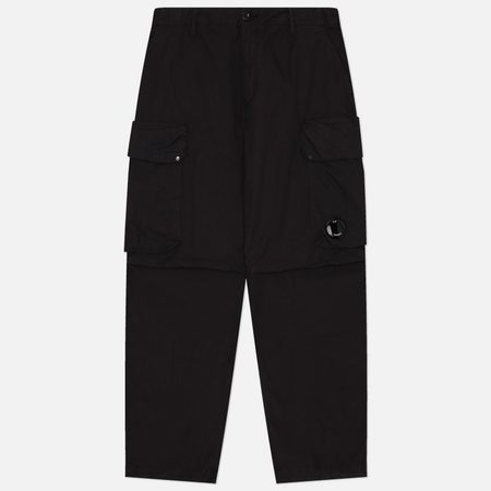 Мужские брюки C.P. Company Micro-Reps Boxy Cargo Lens, цвет чёрный