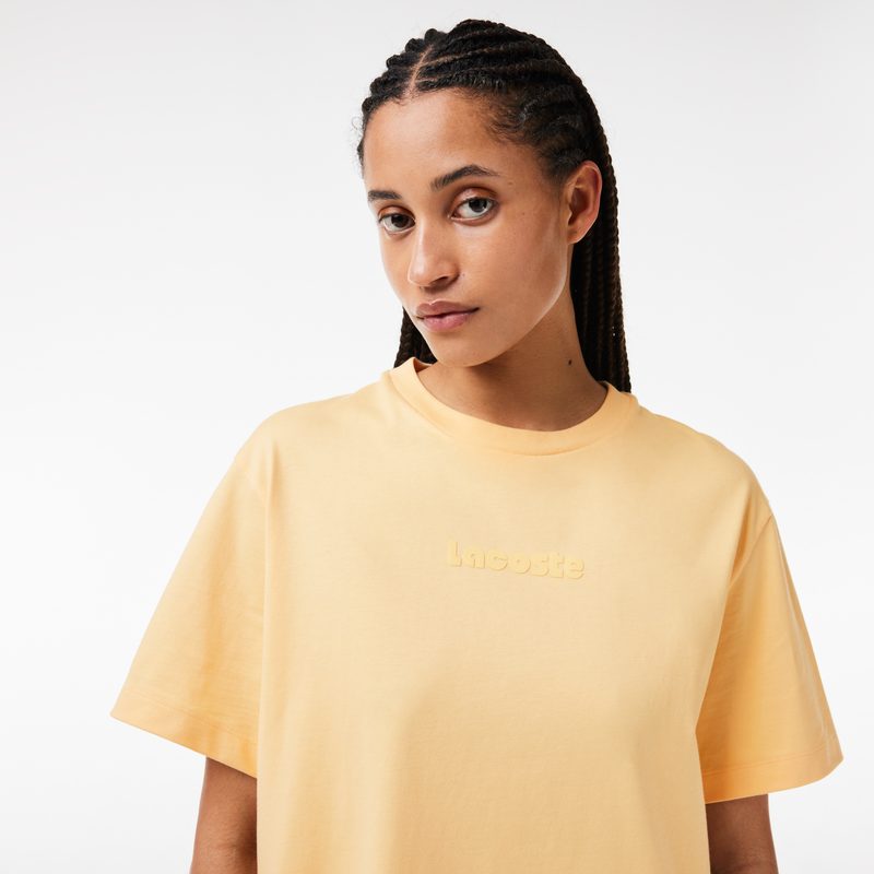 Трикотажное платье Lacoste с коротким рукавом оверсайз 3