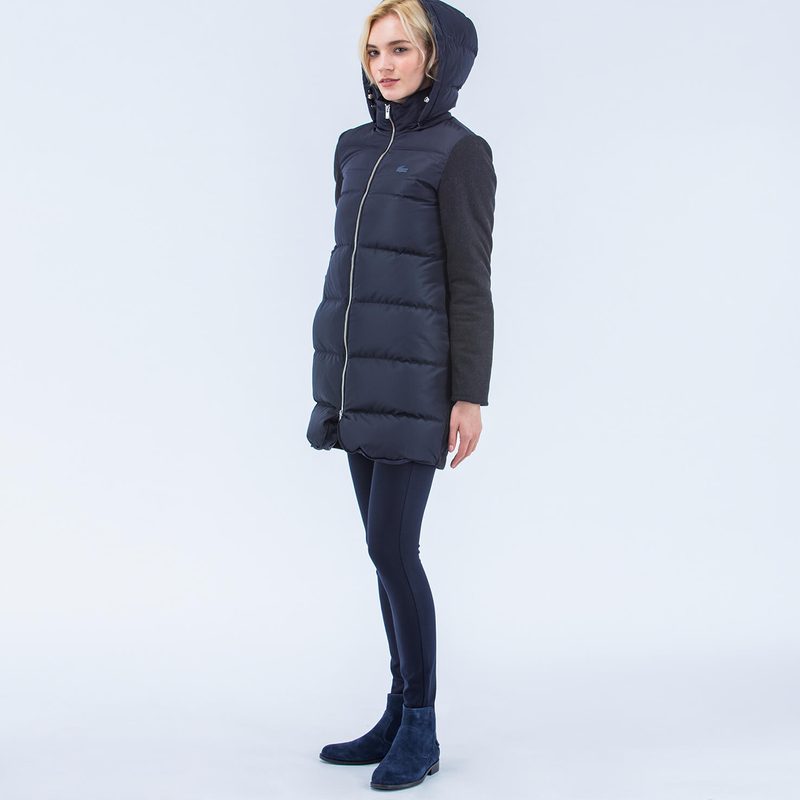 Женская длинная куртка Lacoste с капюшоном 2
