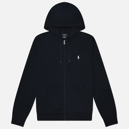 Мужская толстовка Polo Ralph Lauren Double-Knit Full-Zip Hoodie, цвет синий