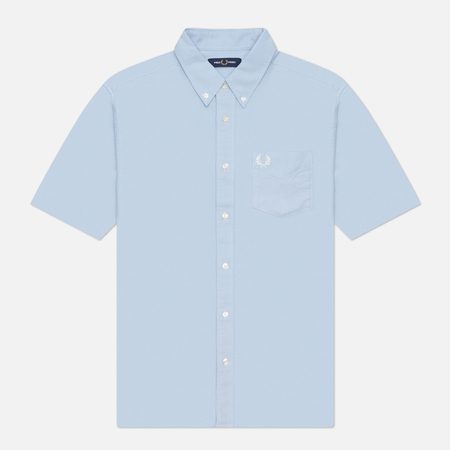Мужская рубашка Fred Perry Oxford Regular Short Sleeve, цвет голубой