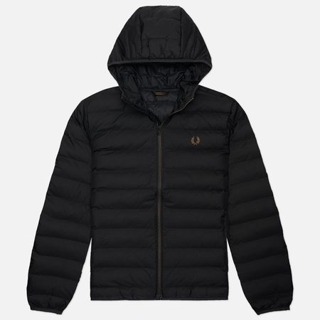 Мужской пуховик Fred Perry Hooded Insulated, цвет чёрный