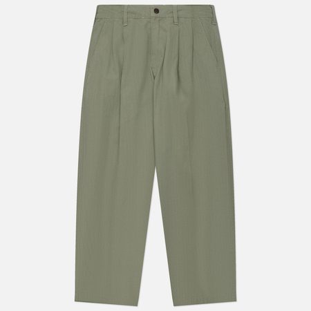 Мужские брюки Butter Goods Pleated, цвет оливковый
