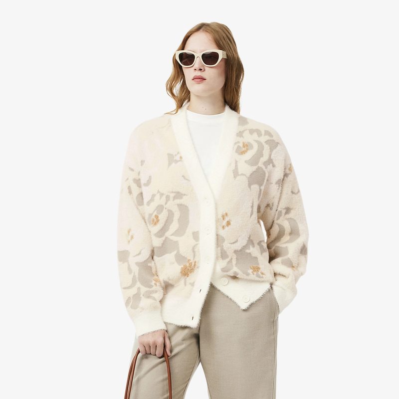 Женский кардиган Lacoste с цветочной вышивкой 5