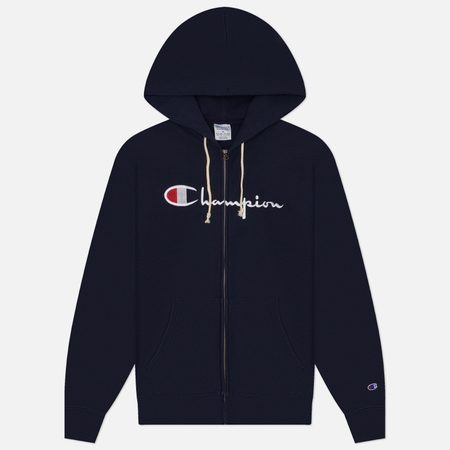 Мужская толстовка Champion Reverse Weave Pinnacle Heavyweight Full-Zip Fleece Hoodie, цвет синий