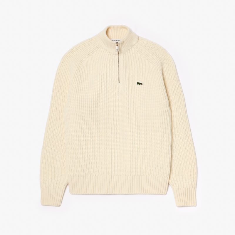 Мужской свитер Lacoste из овечьей шерсти на молнии 5