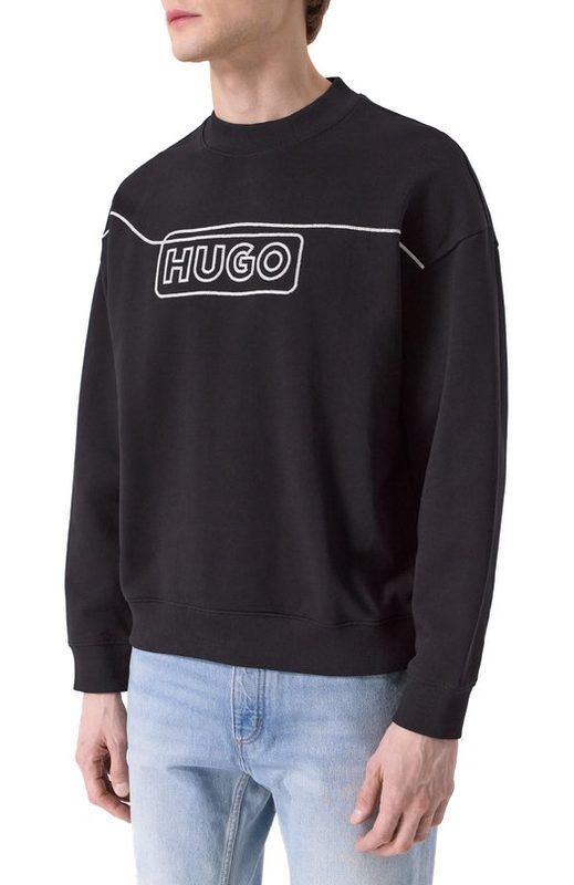 Хлопковый свитшот HUGO Blue 3