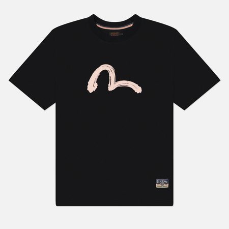 Мужская футболка Evisu Heritage Hand Brush Seagull Printed, цвет чёрный