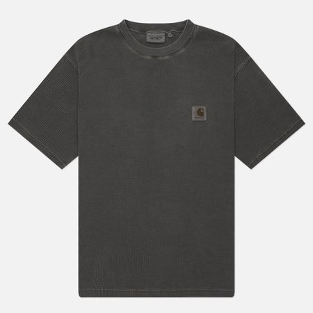 Мужская футболка Carhartt WIP Nelson Waffle, цвет чёрный