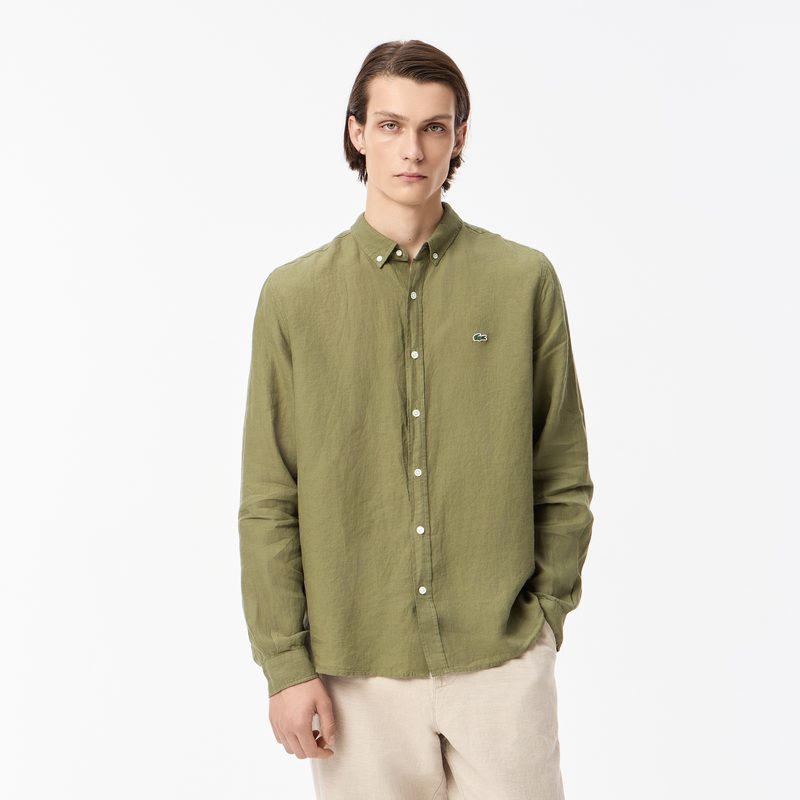 Мужская льняная рубашка Lacoste