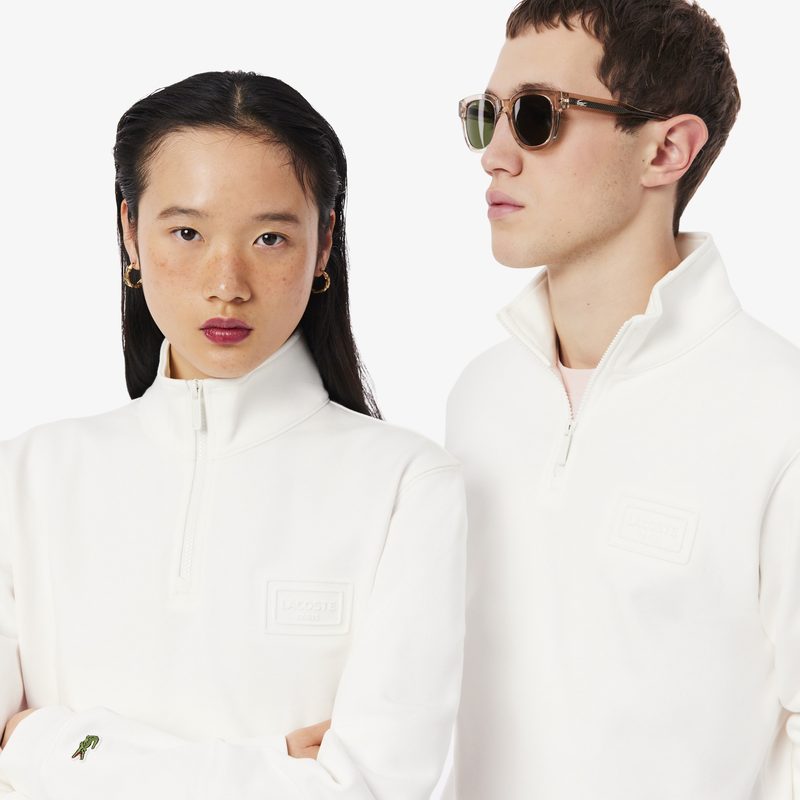 Хлопковая толстовка Lacoste унисекс с воротником-стойкой 2