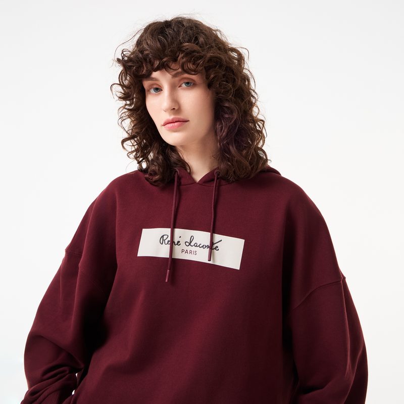 Женская хлопковая толстовка Lacoste с капюшоном 3