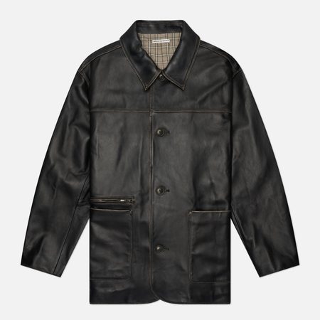 Мужская демисезонная куртка uniform experiment Leather Car Coat, цвет чёрный