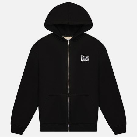 Мужская толстовка Butter Goods Pile Lined Zip-Thru Hoodie, цвет чёрный