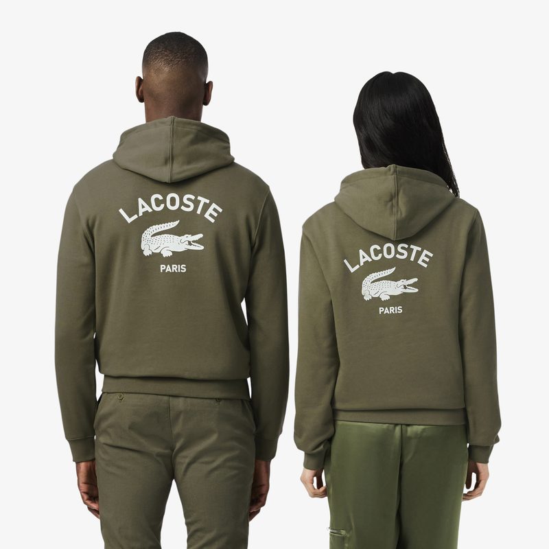Хлопковая толстовка Lacoste унисекс с капюшоном 2
