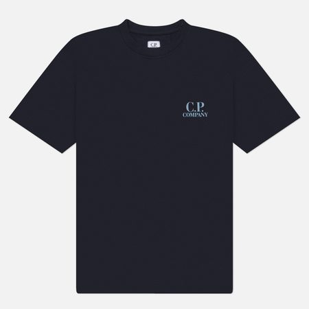 Мужская футболка C.P. Company 30/1 Jersey Logo Comfort, цвет синий