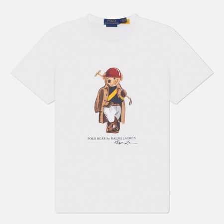 Мужская футболка Polo Ralph Lauren Classic Fit Polo Bear Jersey, цвет белый
