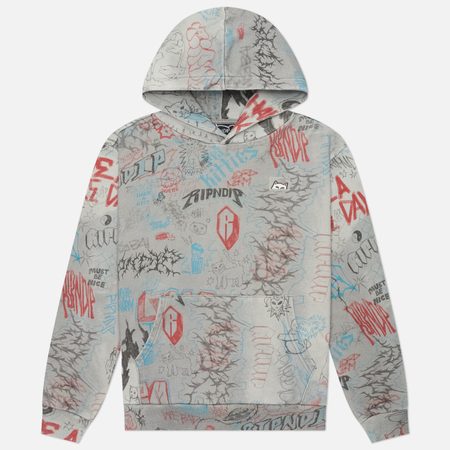 Мужская толстовка RIPNDIP Marker Hoodie, цвет серый