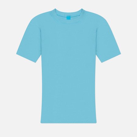 Женская футболка SKIMS Cotton Rib, цвет голубой