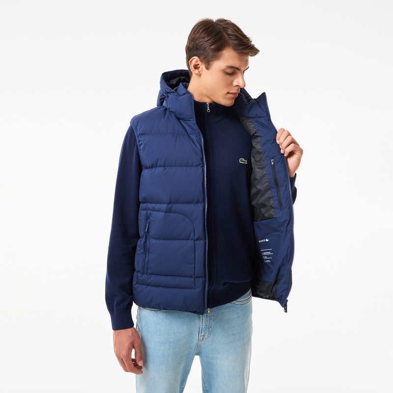 Мужской утеплённый жилет Lacoste с капюшоном 4
