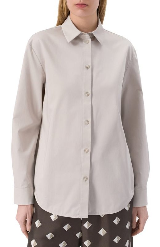Хлопковая рубашка Max Mara Leisure 3