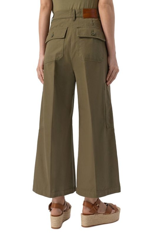 Хлопковые брюки-карго Weekend Max Mara 4