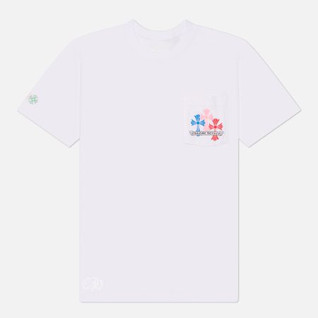 Мужская футболка Chrome Hearts Multi Color Cemetery Cross, цвет белый