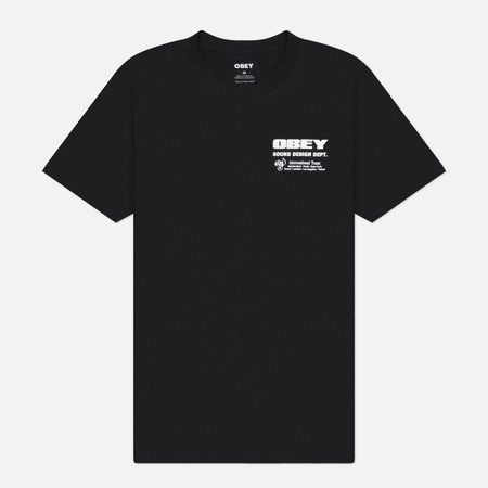 Мужская футболка OBEY Sound Design Dept., цвет чёрный