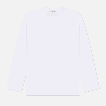 Мужской лонгслив Comme des Garcons SHIRT Forever Printed Logo Back, цвет белый
