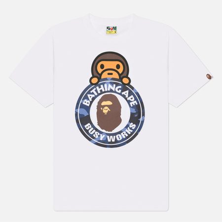 Мужская футболка A Bathing Ape Color Camo Milo On Busy Works, цвет белый