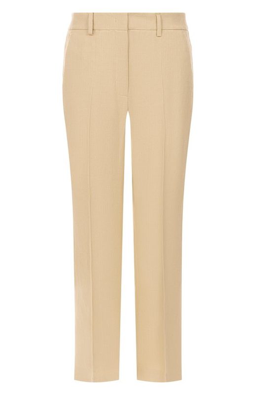 Брюки из хлопка и льна Weekend Max Mara