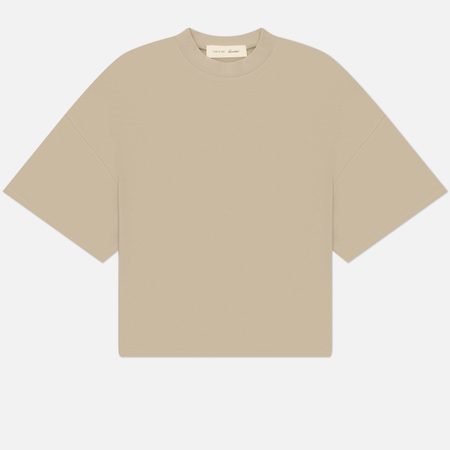 Женская футболка Fear of God ESSENTIALS Boxy, цвет бежевый