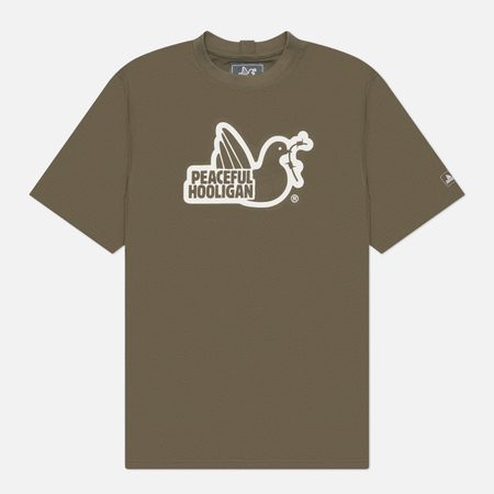 Мужская футболка Peaceful Hooligan Outline, цвет оливковый