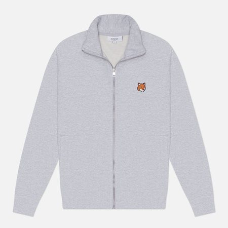 Мужская толстовка Maison Kitsune Fox Head Zipped Regular, цвет серый