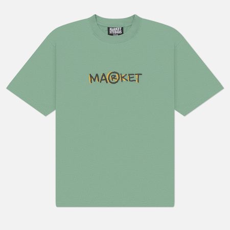 Мужская футболка MARKET Smiley Doodle, цвет зелёный