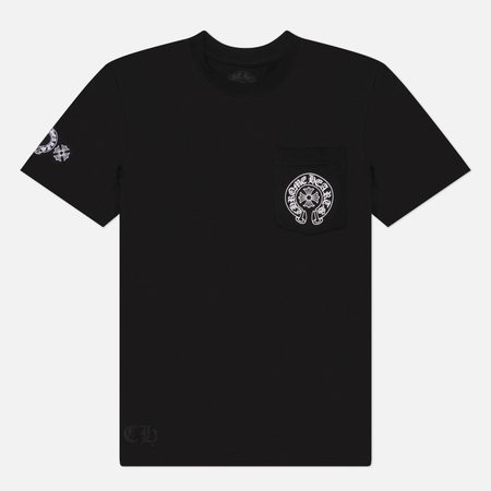 Мужская футболка Chrome Hearts Multi Color Horseshoe, цвет чёрный