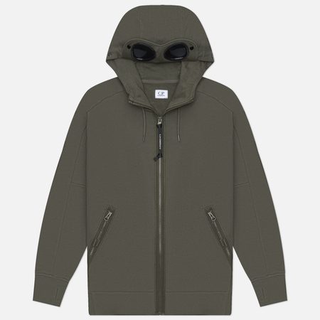 Мужская толстовка C.P. Company Diagonal Raised Fleece Goggle Hoodie Regular, цвет серый
