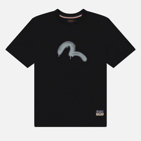 Мужская футболка Evisu Heritage Angel & Graffiti Slogan Printed, цвет чёрный