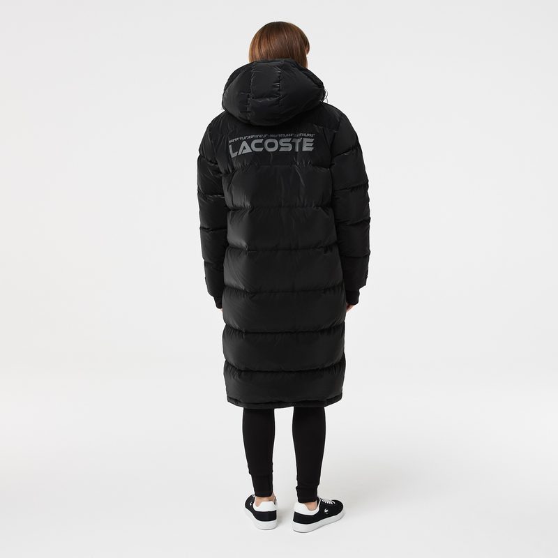 Женское стеганая куртка-пуховик Lacoste с капюшоном 2