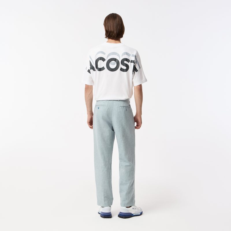 Мужские брюки Lacoste из смеси хлопка и льна 2