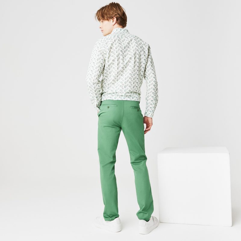 Мужские брюки Lacoste приталенного кроя из смеси льна 2