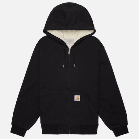 Мужская толстовка Carhartt WIP Active Full Zip Hooded, цвет чёрный
