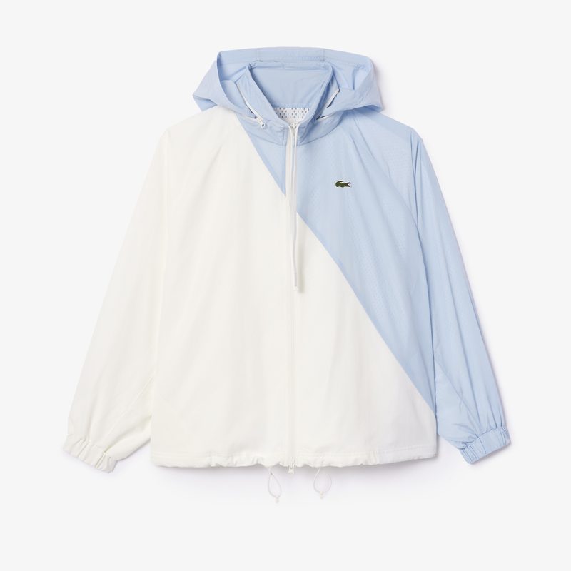 Женская объемная спортивная куртка Lacoste с капюшоном 5