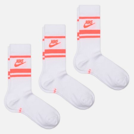 Комплект носков Nike 3-Pack Everyday Essential Crew, цвет белый