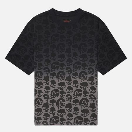Мужская футболка Evisu Heritage Skull All Over Print, цвет чёрный