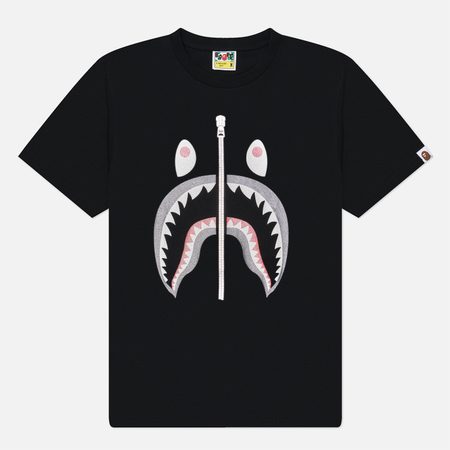 Мужская футболка A Bathing Ape Glitter Shark, цвет чёрный