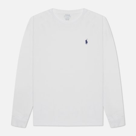 Мужской лонгслив Polo Ralph Lauren Custom Fit Embroidered Pony, цвет белый
