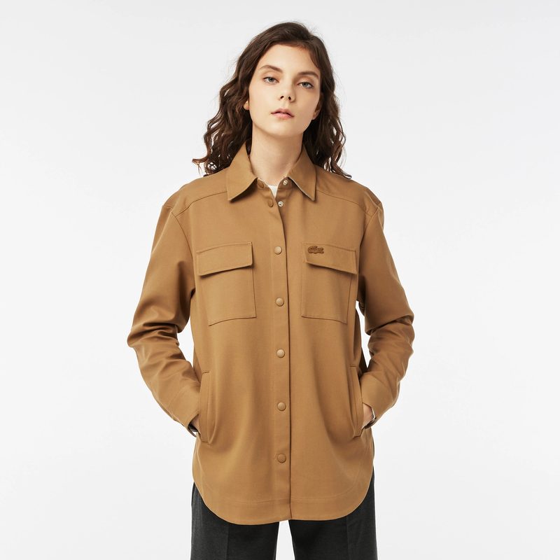 Женская рубашка Lacoste из смеси хлопка 5