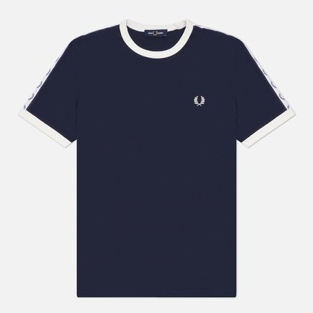 Мужская футболка Fred Perry Taped Ringer Regular, цвет синий