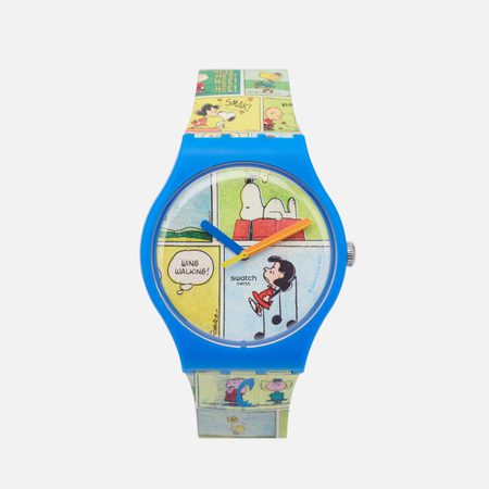 Наручные часы Swatch x Peanuts Smak!, цвет синий